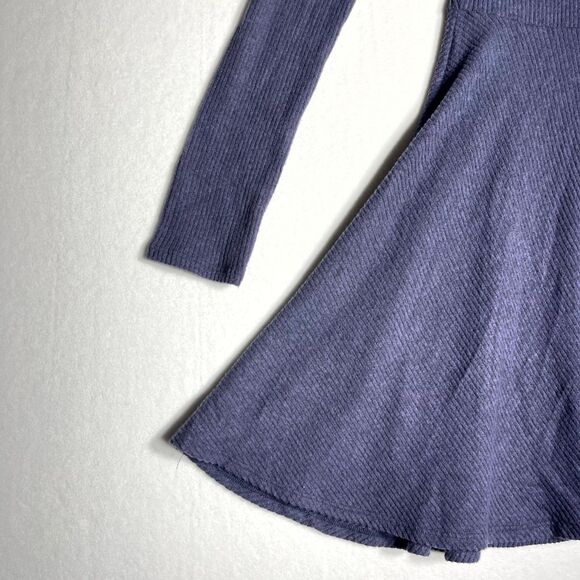 Lulu's Soft Dark Blue Long-Sleeved Dress‎ Women Size S - Picture 4 of 11